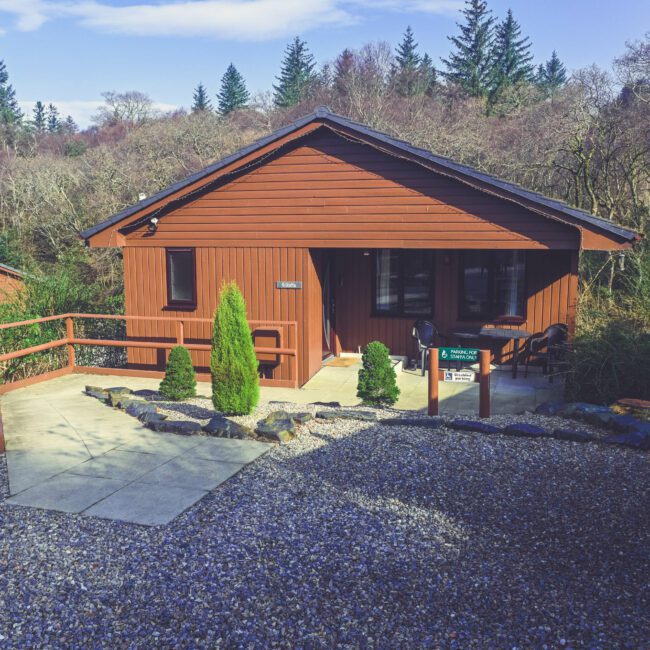 Our Staffa Lodge at Birchbrae Highland Lodges.