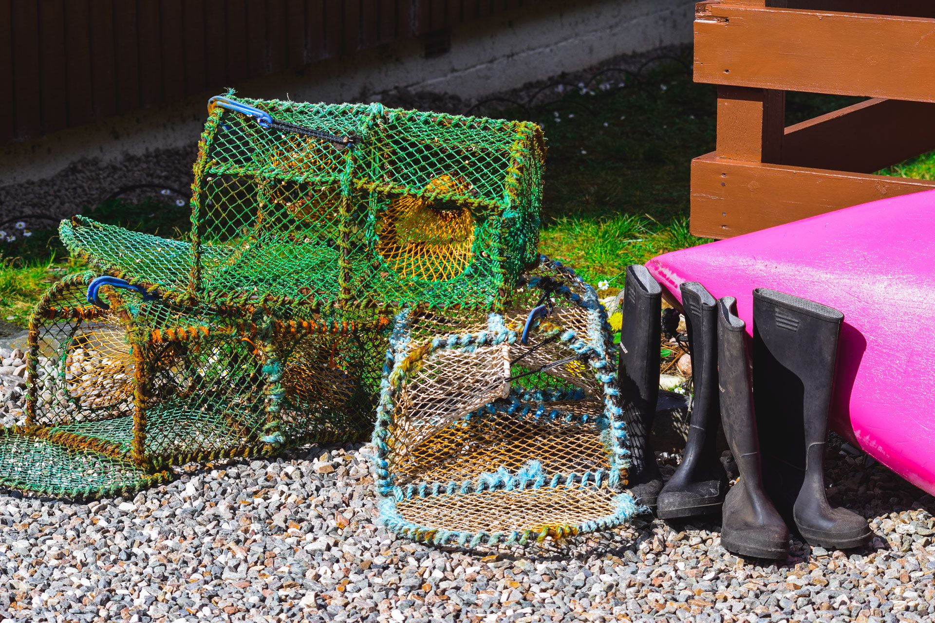 Fishermans Creels and welly boots for perfect outdoor activities & adventures in the Glencoe and Fort William areas.